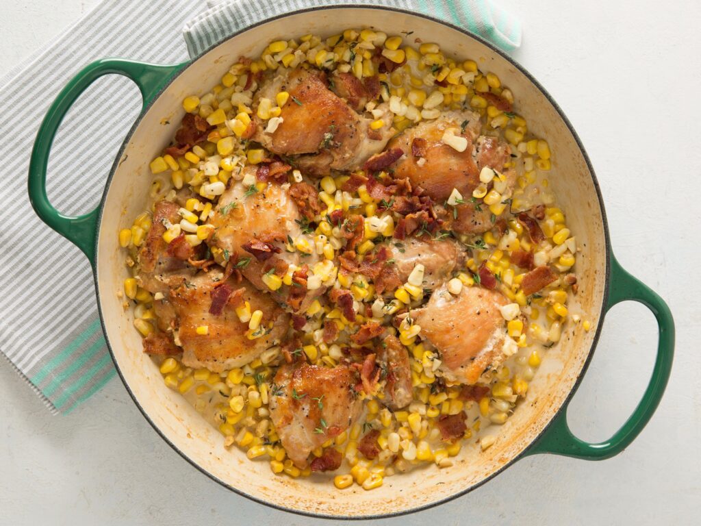Chicken with Corn Cream Sauce