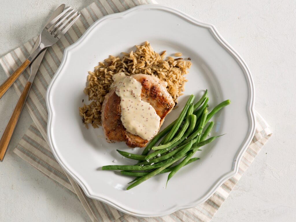 Creamy Dijon-Lemon Pork Chops