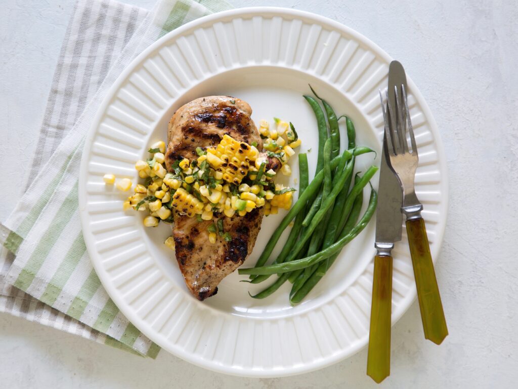 Grilled Chicken with Fresh Corn Relish