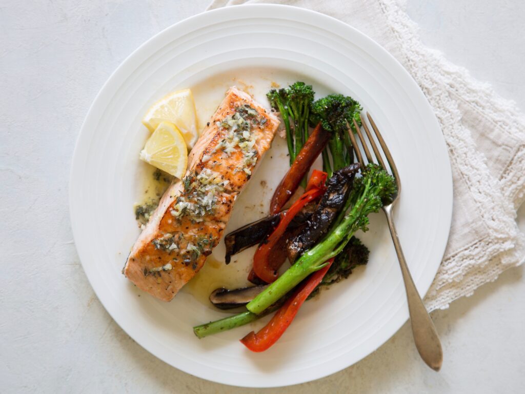 Salmon with Lemon-Herb Butter