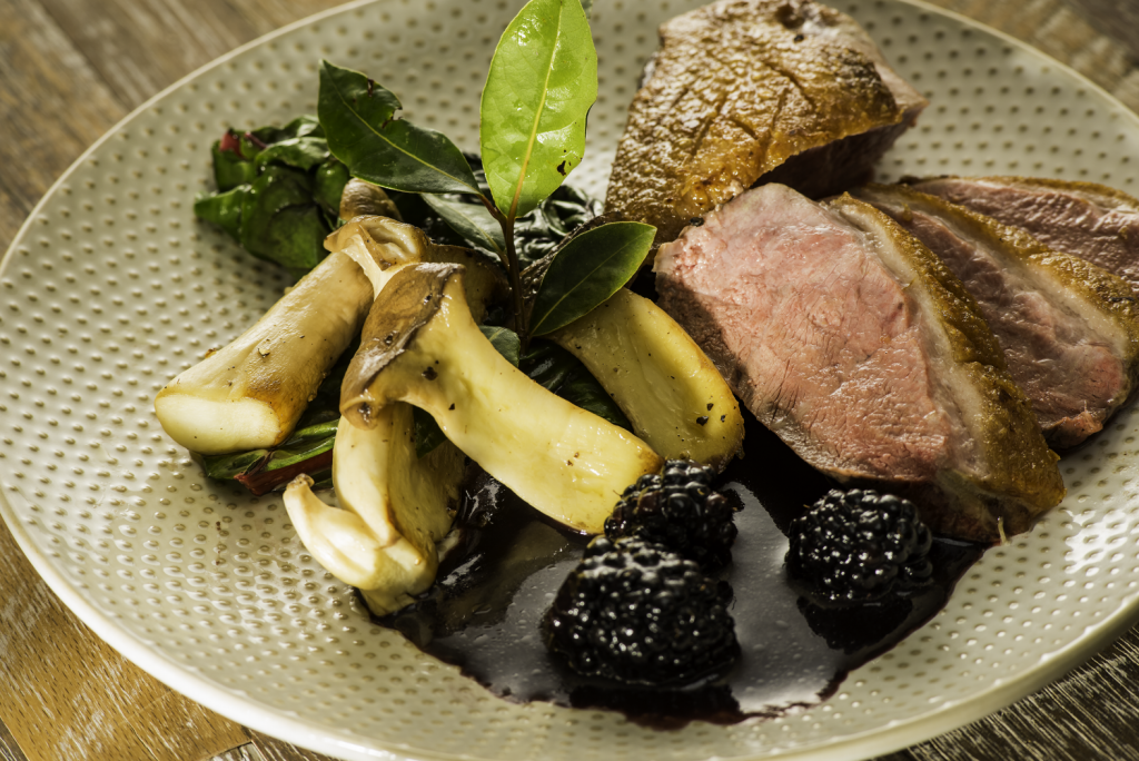 Pan Seared Duck with Blackberry Sage Sauce