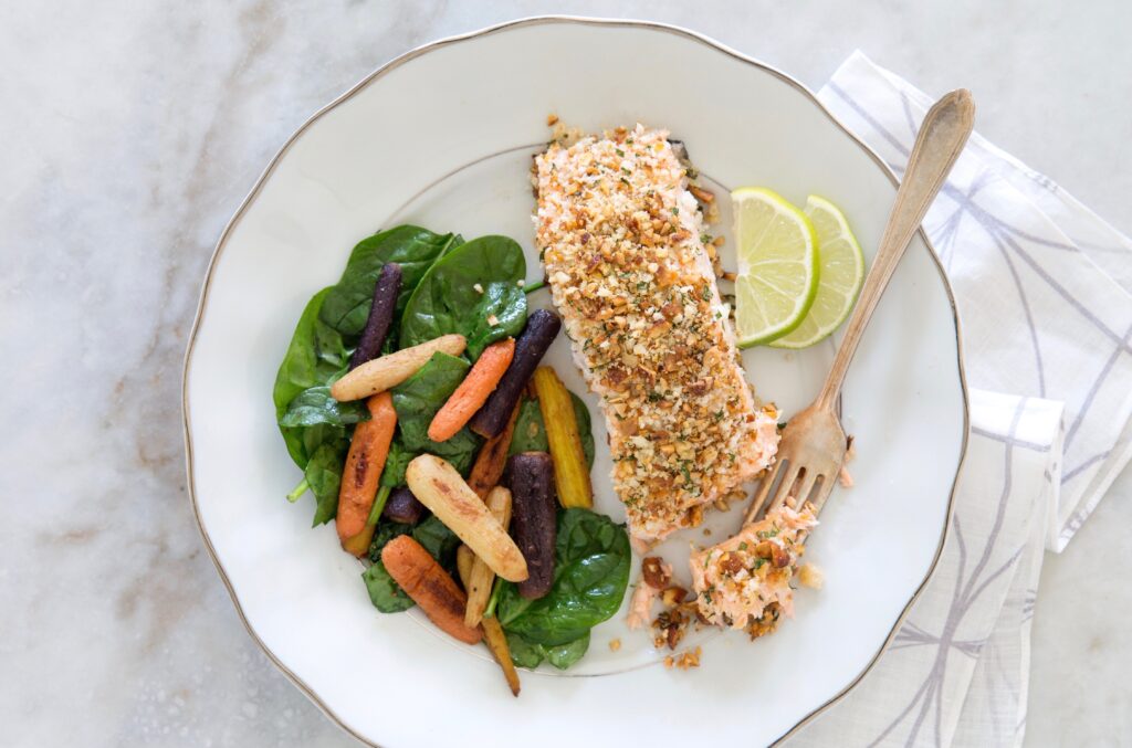 Honey-Chipotle Cashew-Crusted Salmon