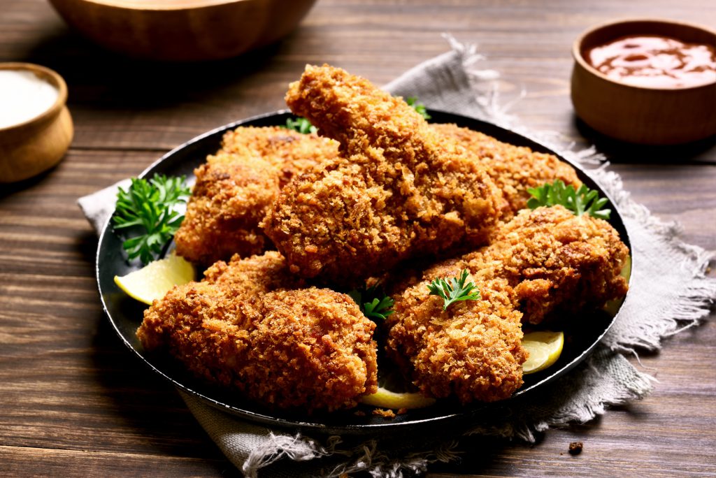 Oven “Fried” Cornmeal Crusted Chicken