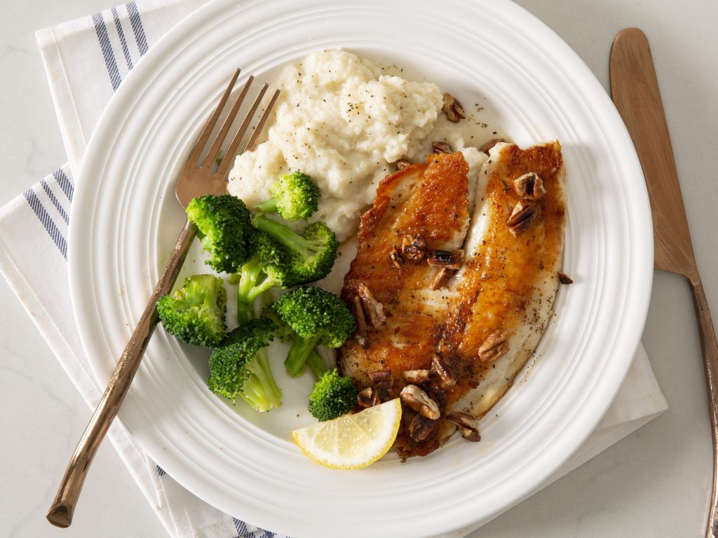 Tilapia with Pecan Browned Butter