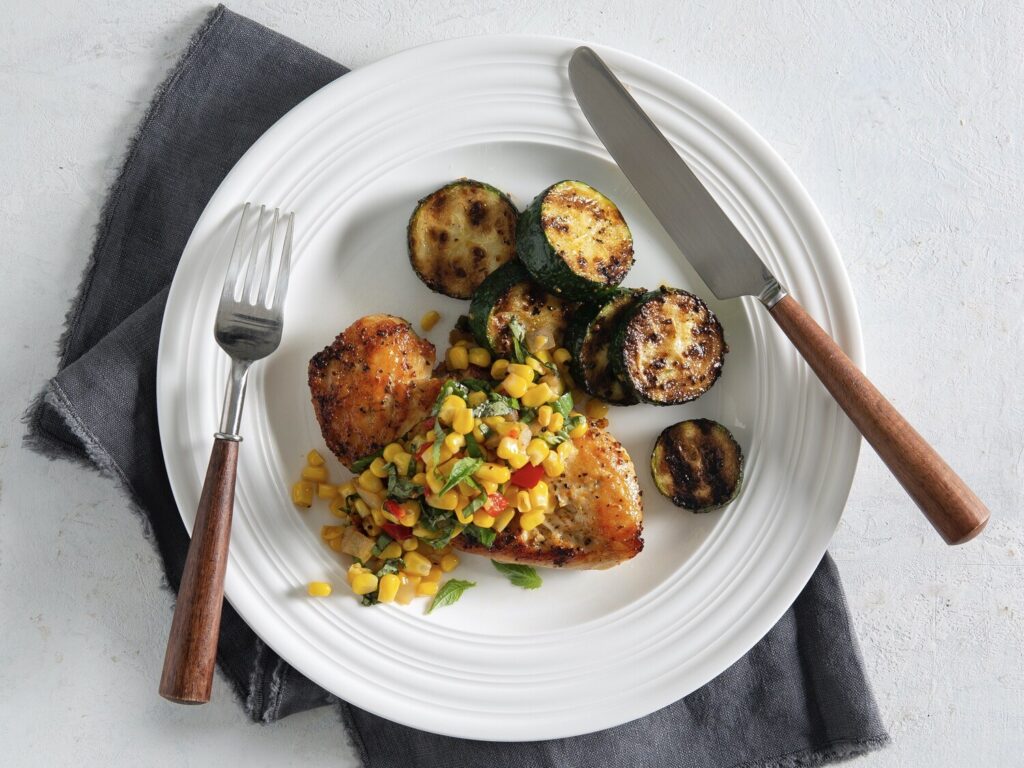 Chicken with Roasted Corn Salsa