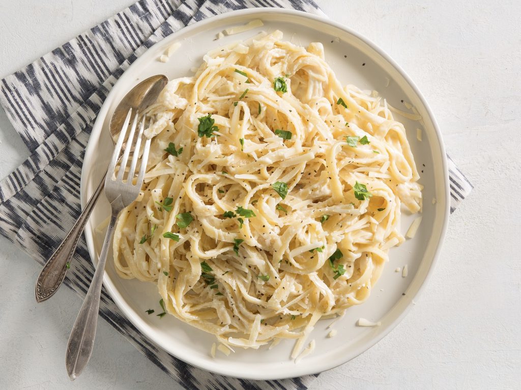Garlicky Fettucine Alfredo