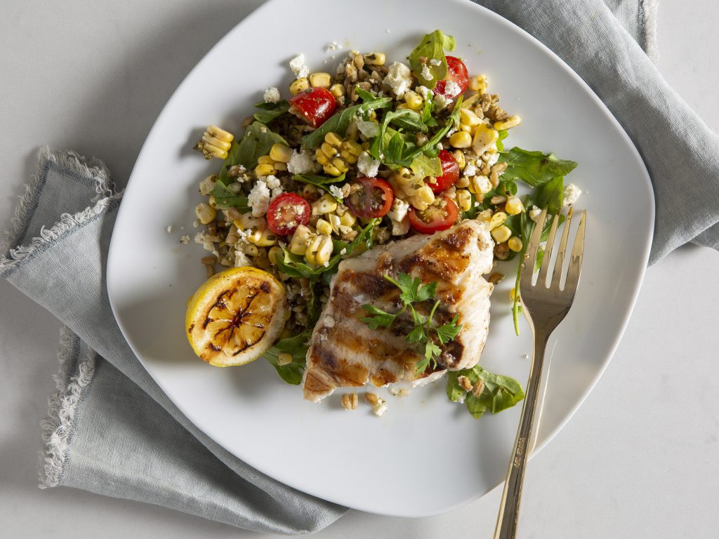 Grilled Fish with Charred Lemons