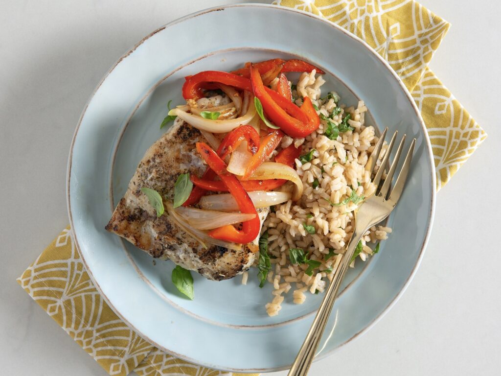 Italian Grouper and Bell Peppers