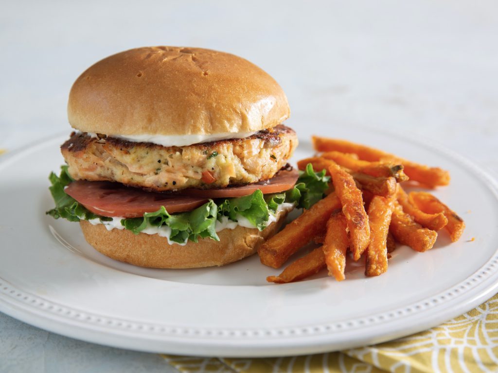 Lemony Salmon Burgers