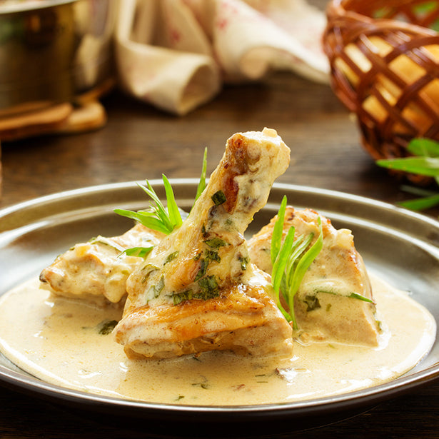 Pan-Roasted Chicken with Tarragon Mustard Cream