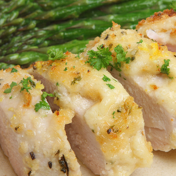Tarragon Chicken Breasts with Crab and Asparagus