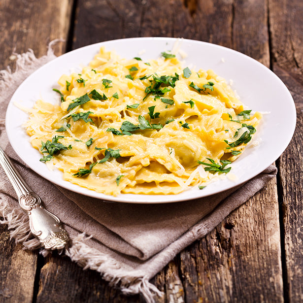 Asparagus Ravioli in Brown Butter Sauce