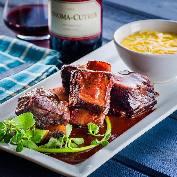 Braised Short Ribs with Soft Polenta
