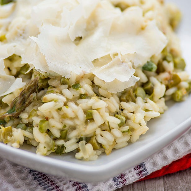 Risotto With Asparagus, Roasted Garlic, and Lemon