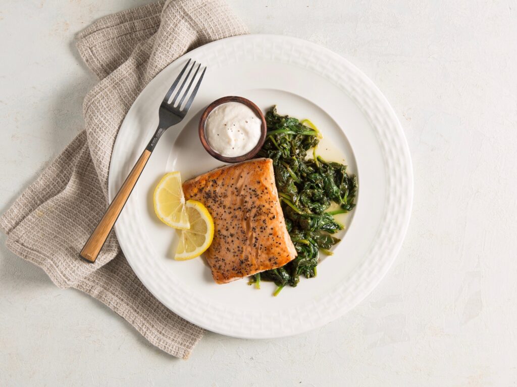 Salmon with Horseradish Sauce