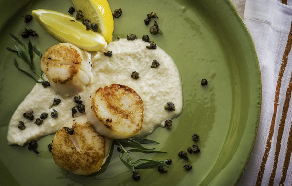 Pan Seared Scallops with Cauliflower Puree