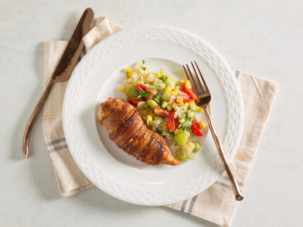 Sweet and Smoky Bacon-Wrapped Chicken