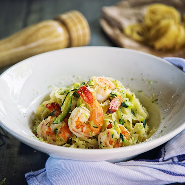 recipe post Shrimp & Zucchini Noodles