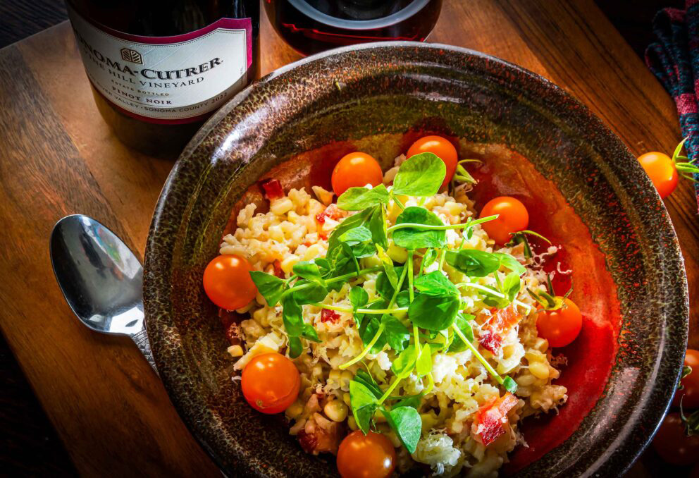 corn bacon risotto